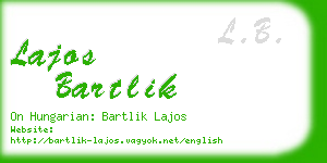 lajos bartlik business card